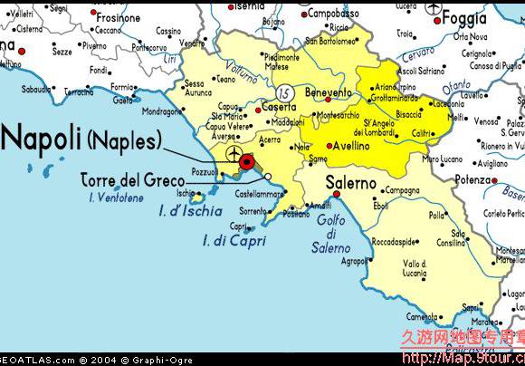 意大利坎帕尼亚地图