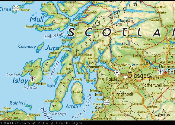 西苏格兰地图