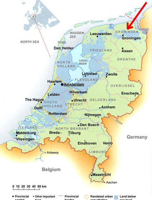 荷兰-哥羅寧根地图