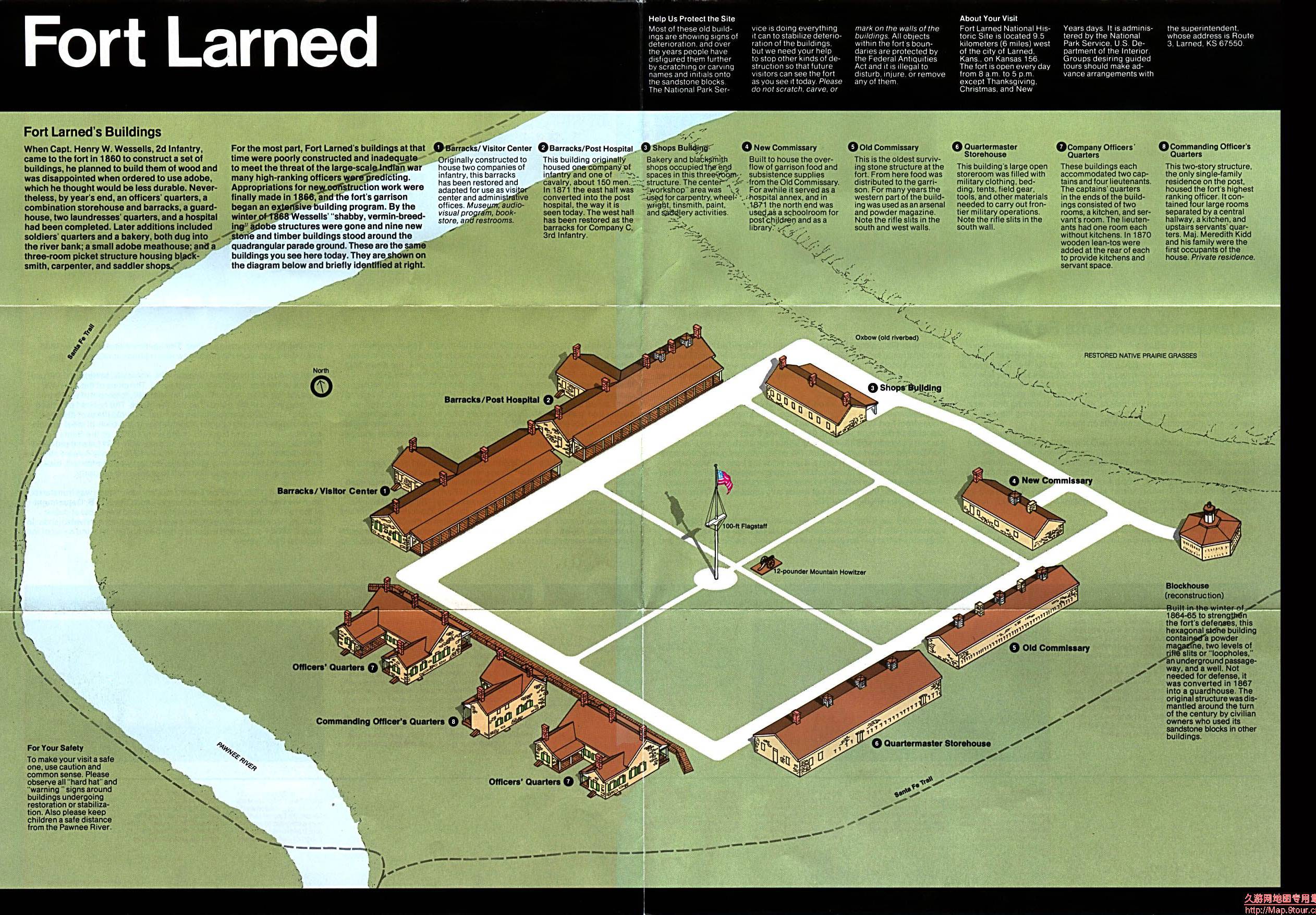 美国Kansas州Fort Larned地图