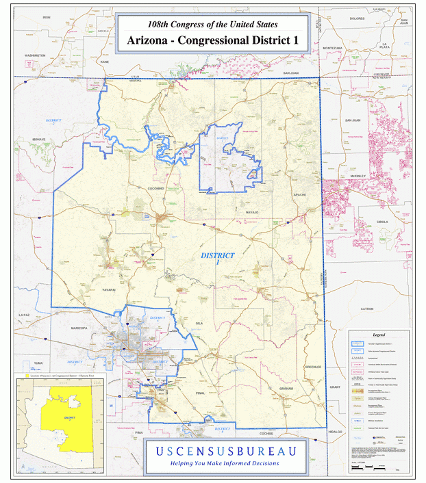 亚利桑那州地图