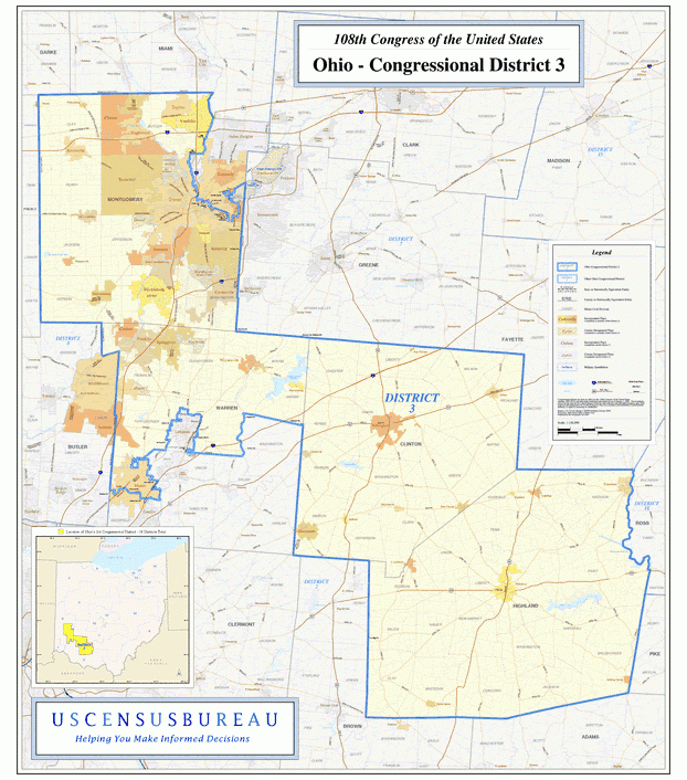 俄亥俄州行政区划图