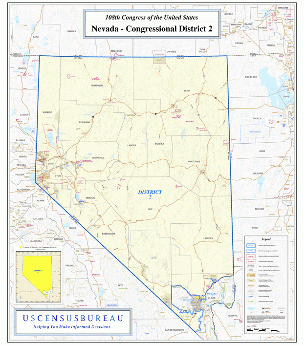 内华达州(Nevada)行政区划图,美国地图高清中文版