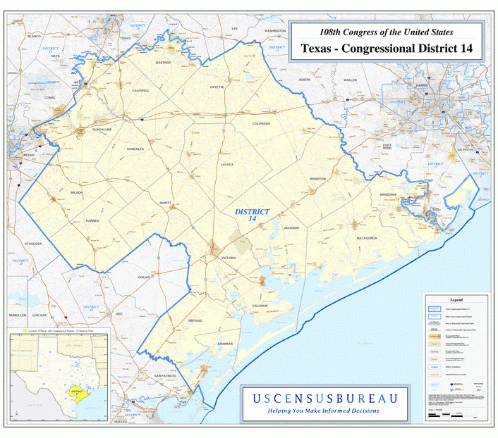 德克萨斯州(Texas)行政区划图