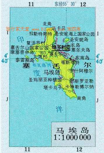 塞舌尔马埃岛地图