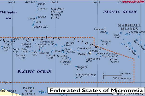 密克罗尼西亚地图