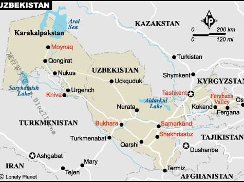 乌兹别克斯坦旅行地图,乌兹别克斯坦地图高清中文版
